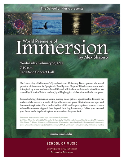 Immersion flyer